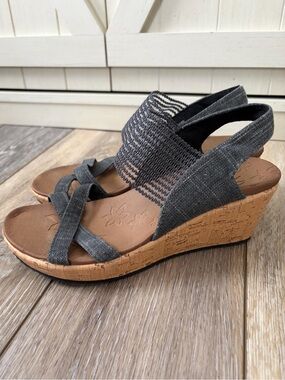Sketchers Women's Beverlee High Tea Wedge Sandals NWOT
